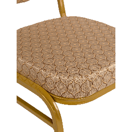 Банкетный стул Премьер Жаккард арш оскар бежевый/золото