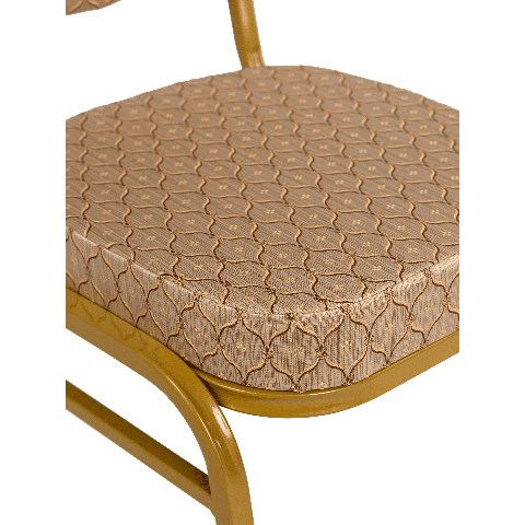Банкетный стул Премьер Жаккард арш оскар бежевый/золото