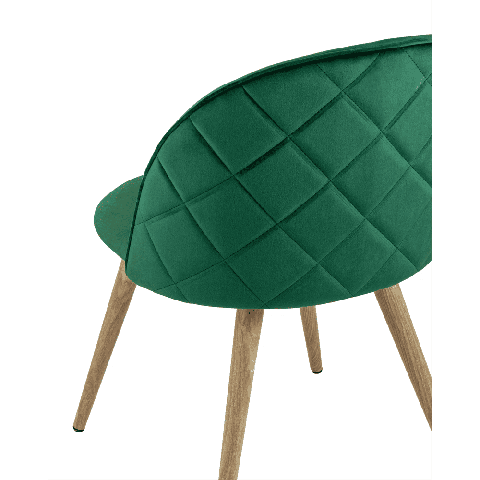 Стул Лион ткань велюр с ромбами зеленый