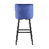 Стул барный Ститч велюр синий