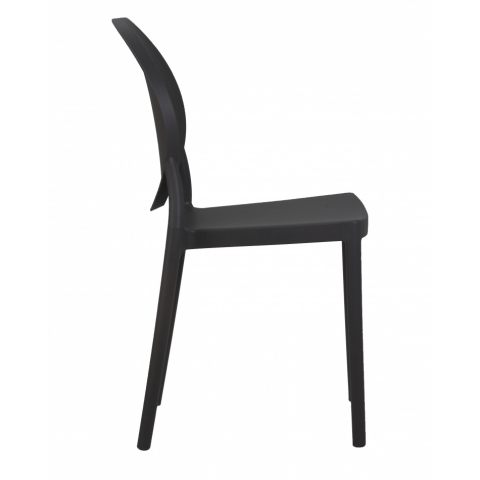 Пластиковый стул обеденный ALBERT, цвет чёрный