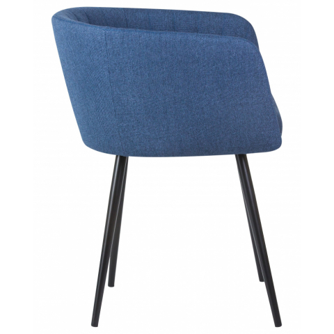 Стул обеденный ALINA с подлокотниками, синяя ткань