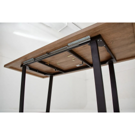 Стол ЛОФТ 138 Дуб Канзас/ Черный