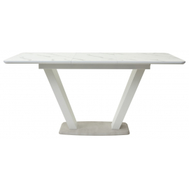 Стол Прага 120 БЕЛЫЙ МРАМОР FC13 CLEAF, пластик / БЕЛЫЙ, КАМЕНЬ СВЕТЛЫЙ
