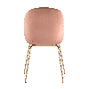 Стул барный Beetle со спинкой пудровый
