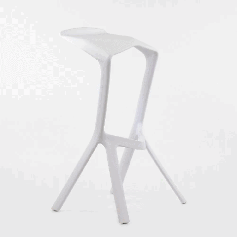 Пластиковый барный стул Miura белый