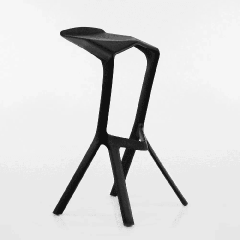 Пластиковый барный стул Miura черный