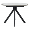 Стол КОРФУ 100 раскладной Цемент светлый / черный каркас