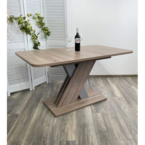 Стол EXEL 140 Дуб Трюфель/ Алюминий