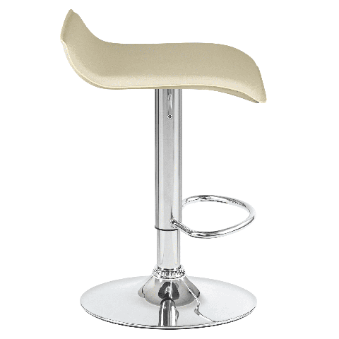 Мягкий барный стул TOMMY кремовый сиденье искусственная кожа