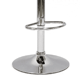 Мягкий барный стул Skat чёрный с подъемным механизмом