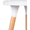 Табурет пластиковый барный ROYCE (ножки светлый бук, цвет белый W-02)