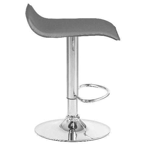 Мягкий стул барный TOMMY серый сиденье искусственная кожа