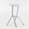 Пластиковый барный стул One белый с жестким сиденьем