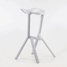 Пластиковый барный стул One белый с жестким сиденьем