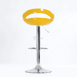 Барный стул Disco желтый, жесткое сиденье из пластика