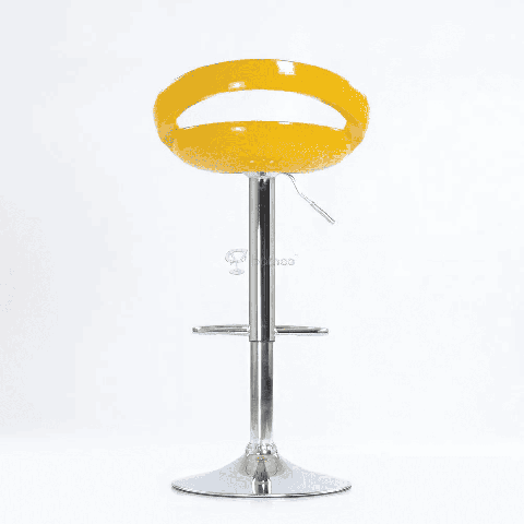 Барный стул Disco желтый, жесткое сиденье из пластика