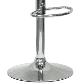 Барный стул Disco оранжевый, основание металлическое, сиденье пластиковое