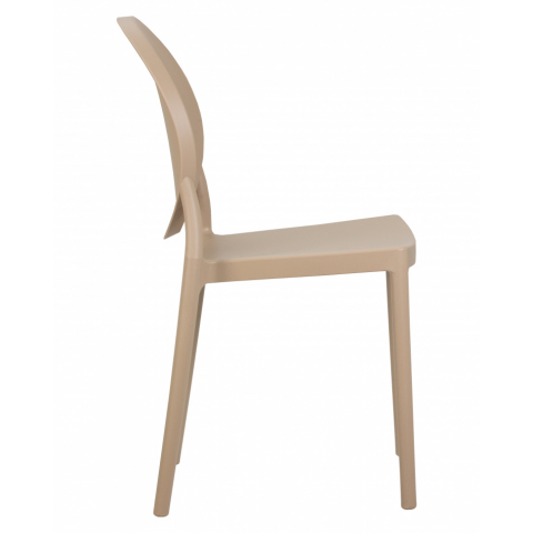 Пластиковый стул обеденный ALBERT, цвет бежевый