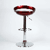 Барный стул Disco вишневый, сиденье пластиковое ножка хром