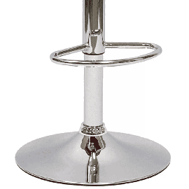 Барный стул Disco красный, сиденье пластик, ножка с хром