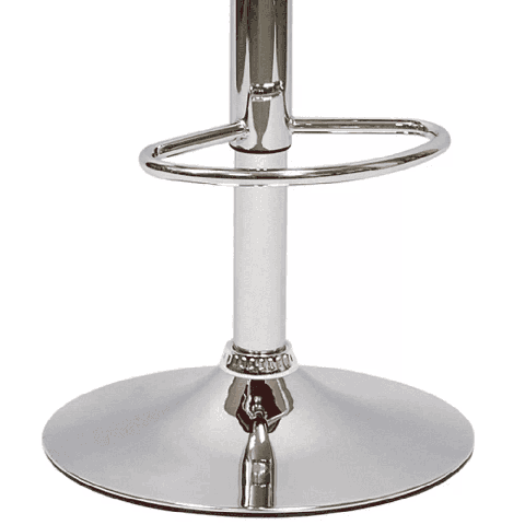 Барный стул Disco красный, сиденье пластик, ножка с хром