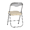 Стул складной ДЖОН металлик, кремовый