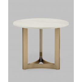 Журнальный столик Кассия 60*60 см светлая керамика