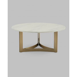 Журнальный столик Кассия 90*90 см светлая керамика