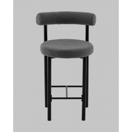 Стул полубарный Флорео букле темно-серый