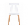 Пластиковый стул Theo белый ножки деревянные цвет бук