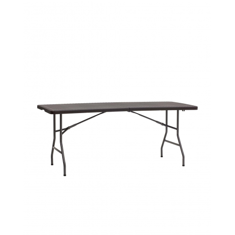 Стол складной чемодан пластиковый Кейт 180 коричневый