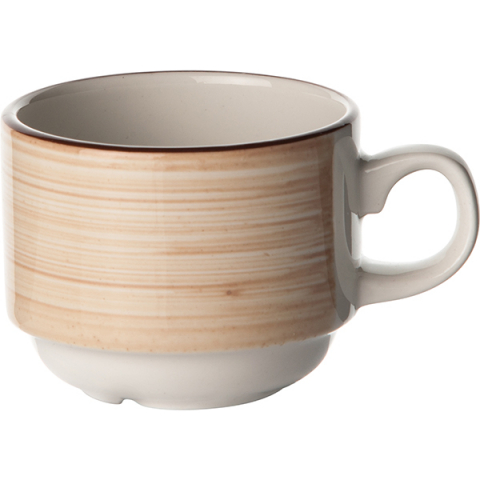 Чашка кофейная «Чино»; фарфор; 100мл; D=65,H=50,L=85мм; белый,бежев.