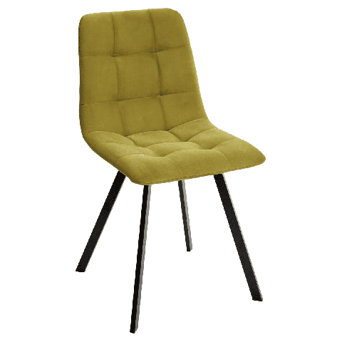 Стул CHILLI-Q SQUARE оливковый #H25, велюр / черный каркас