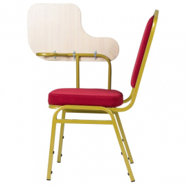 Банкетный стул Корона 20 с пюпитром Велюр красный/золото