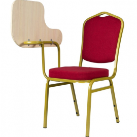 Банкетный стул Корона 20 с пюпитром Велюр красный/золото