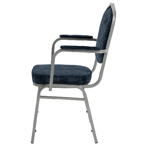 Корона 20 с подлокотниками Шенилл синий