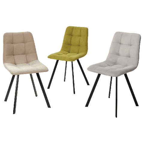 Стул CHILLI-Q SQUARE оливковый #H25, велюр / черный каркас