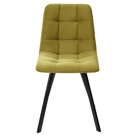 Стул CHILLI-Q SQUARE оливковый #H25, велюр / черный каркас