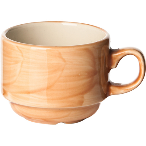 Чашка кофейная «Паприка»; фарфор; 100мл; D=65,H=50,L=85мм; оранжев.,бежев.