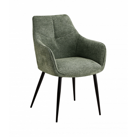 Стул обеденный Lynet рогожка серо-зеленый