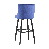 Стул барный Ститч велюр синий
