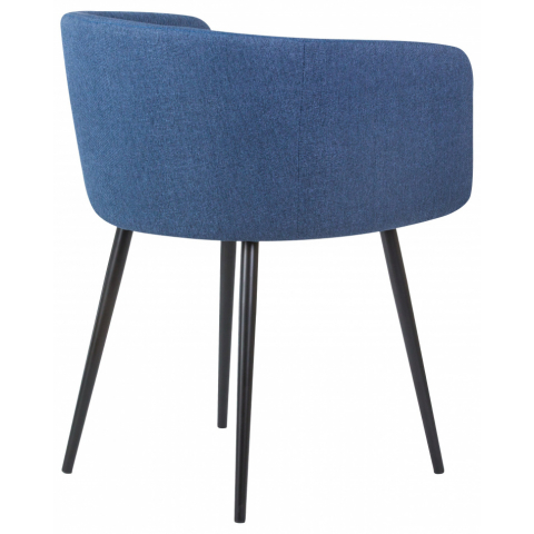 Стул обеденный ALINA с подлокотниками, синяя ткань