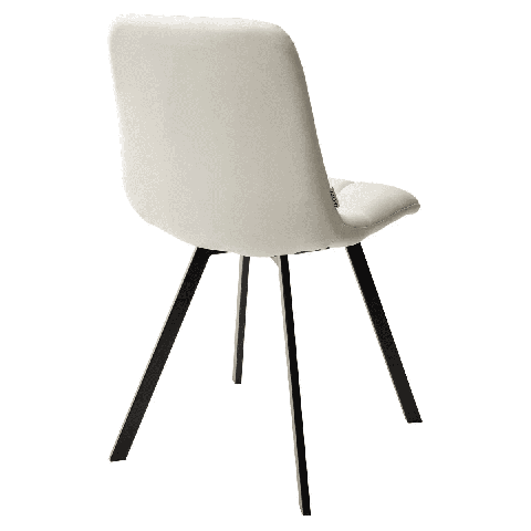 Стул CHILLI SQUARE HK017-01 светло-бежевый, PU/ черный каркас