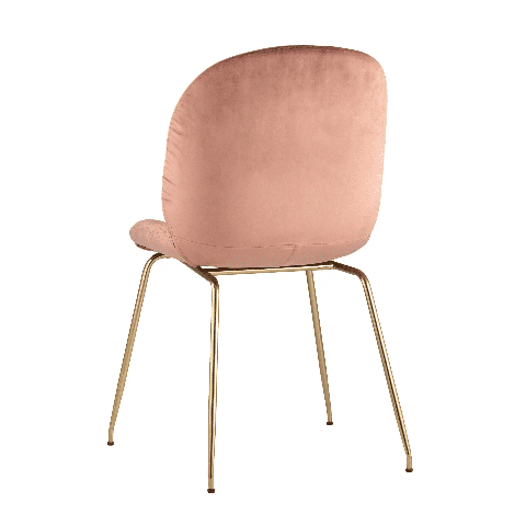 Стул барный Beetle со спинкой пудровый