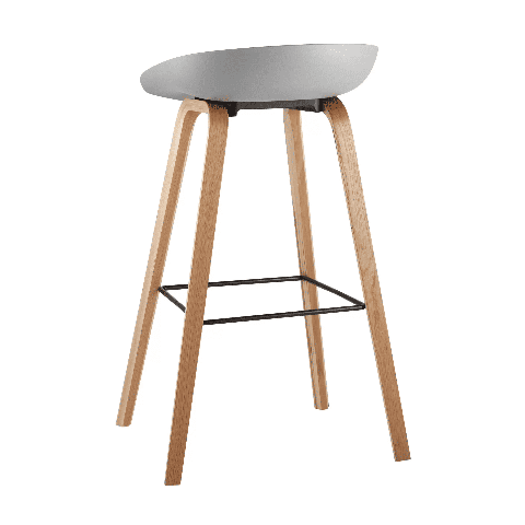 Стул барный LIBRA СЕРЫЙ