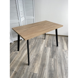 Стол ФИН 120 Дуб Канзас/ черный каркас