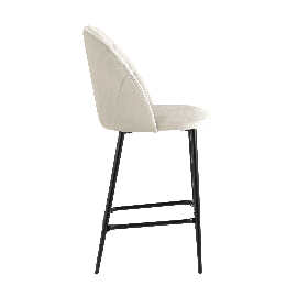 Стул мягкий полубарный Логан велюр бежевый