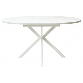 Стол ВЕГА D110 раскладной Мрамор Леванто / белый каркас