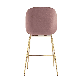 Стул полубарный Beetle со спинкой темно-розовый